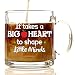 Teacher Appreciation Glass Coffee Mug – It Takes a Big Heart to Shape Little Minds Coffee Mug 12 oz. Perfect for Teachers Gifts, Best Christmas Gifts for Teachers, Teacher Assistant, Appreciation
