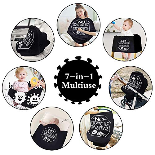 Car Seat Covers for Babies, Nursing Cover, Breastfeeding Cover, Stretchy Newborn Car Seat Canopy, Soft Breathable Infant Stroller/Shopping Cart/High Chair Cover, Boys and Girls Shower Gift
