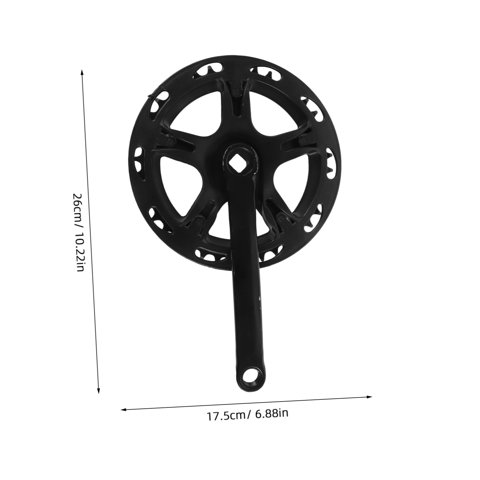 TOYANDONA Set Guarnitura Bici da Corsa Corona Robusta in Metallo e Braccio Pedivella Foro Quadrato, Kit di Sostituzione Guarniture per Riparazione Biciclette, Adatto per Ciclisti e Uso Outdoor