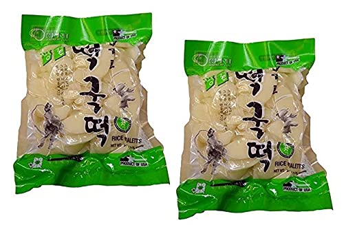Sekero rice cake,Korean rice cake, Rice Ovaletts, 24oz/pk (Pack of 1) Two Pack