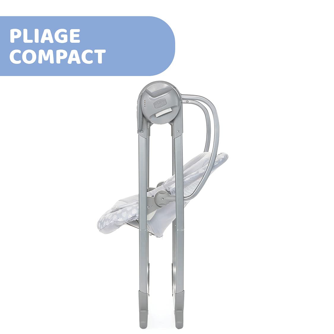 Chicco Polly Swing Up Balancelle Electrique pour Bébé, Transat Inclinable et Balancement Automatique avec Vibration, Jouets Suspendus, Musique et Télécommande, de la Naissance à 9 Kg- Leaf