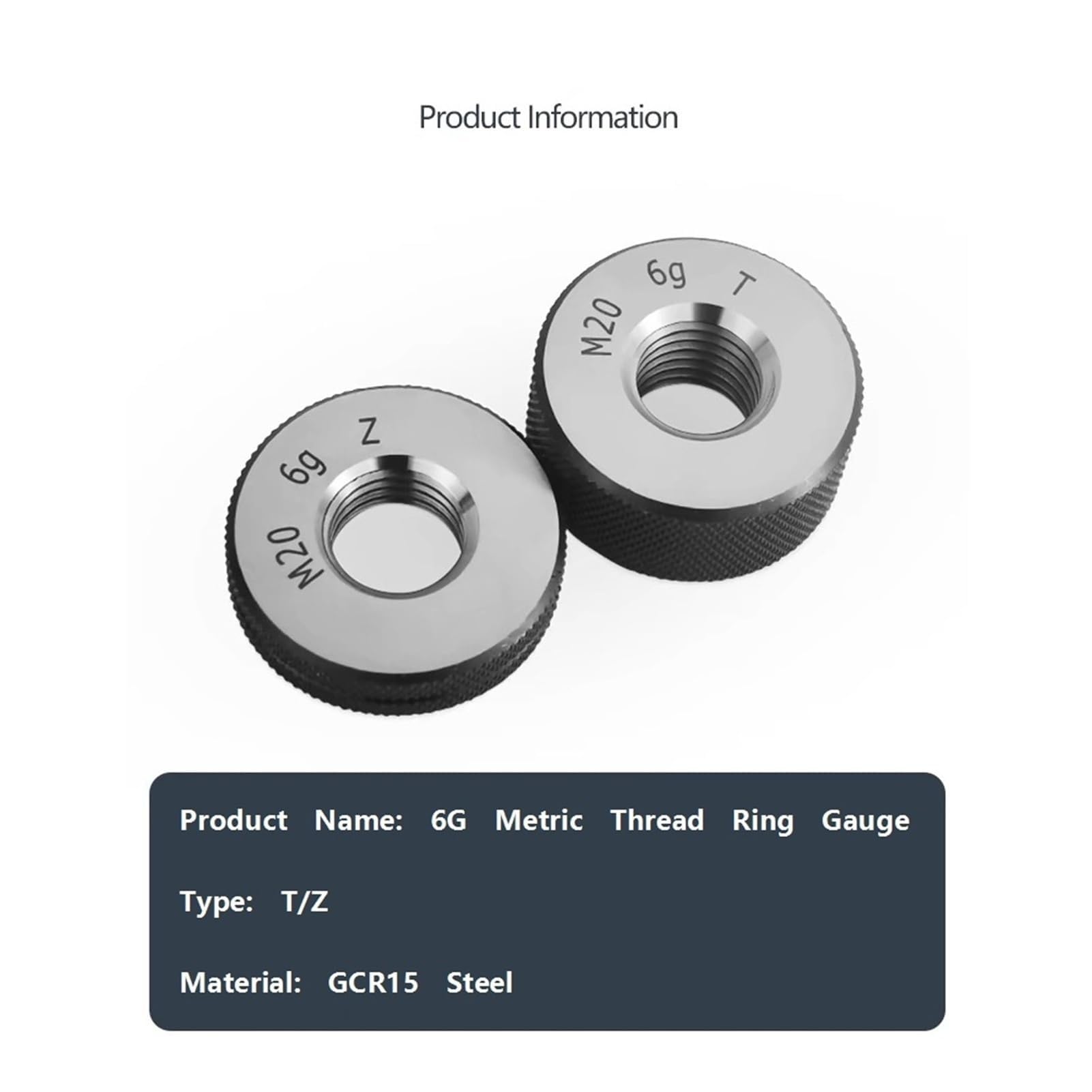 M11-M40 X 1,5 mm 6G metryczny miernik pierścieniowy z drobnym gwintem, 1 zestaw zawiera GO i NO GO, precyzyjne narzędzie pomiarowe(M40*1.5-6g)