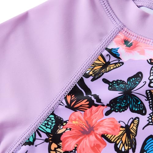Image of Toddler Girls Swimsuit Rash Guard Sets 2-Piece Bathing Suits UPF 50+ Summer Kids Swimwear 2-7T
