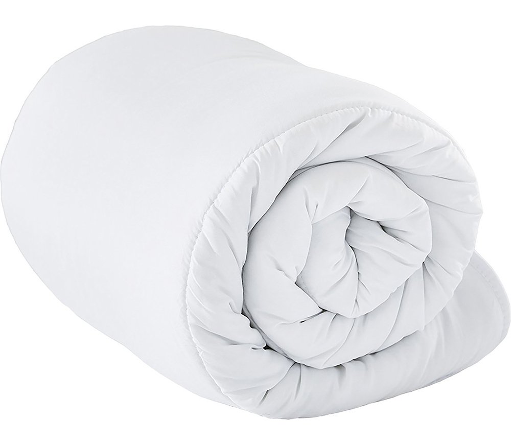 Riva Home Single 15 Tog Hollow Fibre Duvet - Polycotton - White