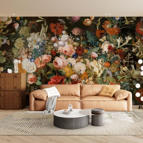 Zeeko Dark Floral Wallpaper Peel and Stick 148" W x