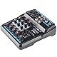 Klein Mischpult 4 Kanal Stereo Live Mischpulte, Audio Mixer Mini Musik Mixer, DJ Mischer Board Karaoke Mischpult Audio Interfac with Bluetooth MP3 48V Phantomspeisung FX Analoge Digitale Effekte