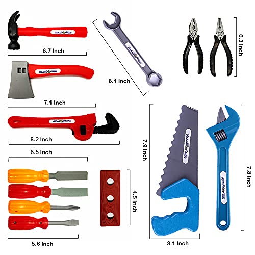 Kejih 21 Pieces Kids Toy Tool Set And Power Play Tools, Construction Toys Working Tools Educational Pretend Role Play Set With A Handy Storage Box And Portable Sturdy Ideal Gifts Toolkit For Toddlers #TOP5