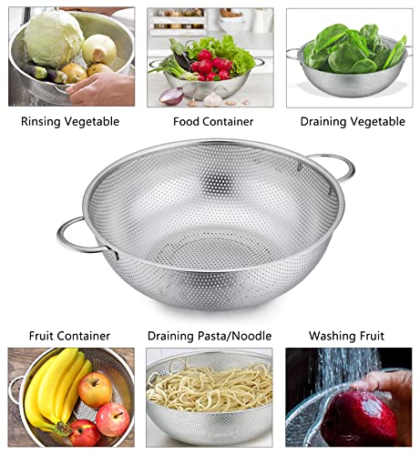 P&P Chef UNKNOWN Colander Set Of 3, Stainless Steel Micro-Perforated Colanders Strainers thumb #3