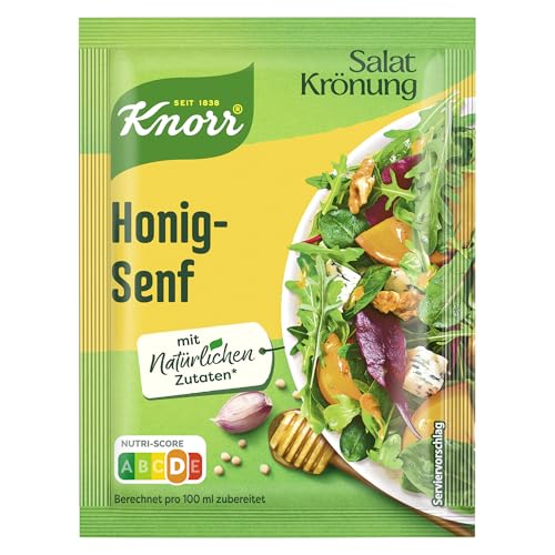 Knorr Salatkrönung Honig-Senf für ein leckeres Salatdressing mit natürlichen Zutaten* 5 x 3 Portionen 15 Stück