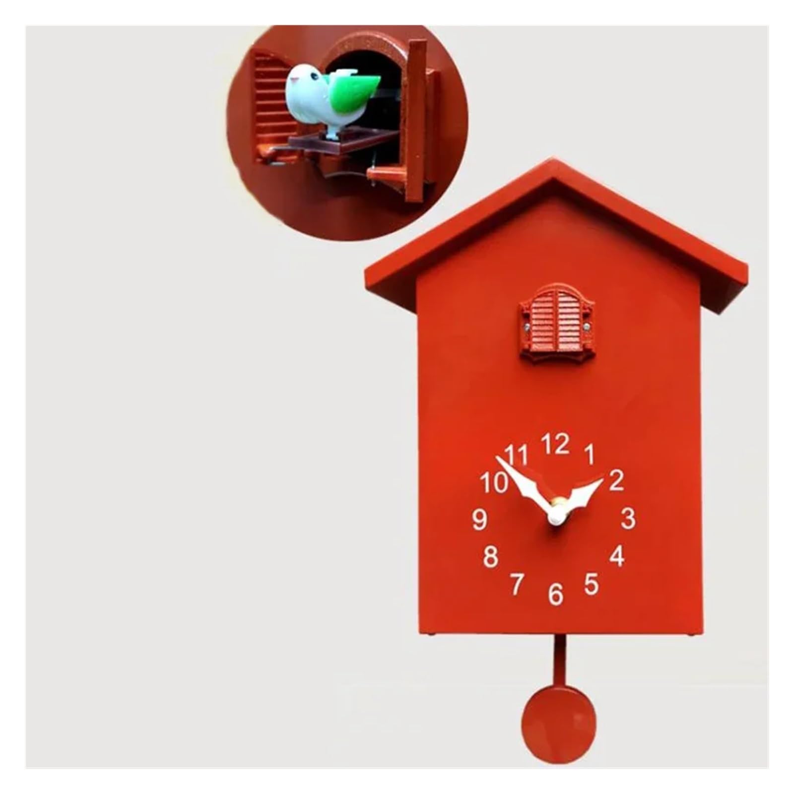 Relojes De Cuco Reloj de Cuco Creativo, Relojes silenciosos, decoración de Pared for el hogar, Reloj de Escritorio nórdico, Relojes de Pared, decoración de Sala de Estar, Ideas de Regalo(B)