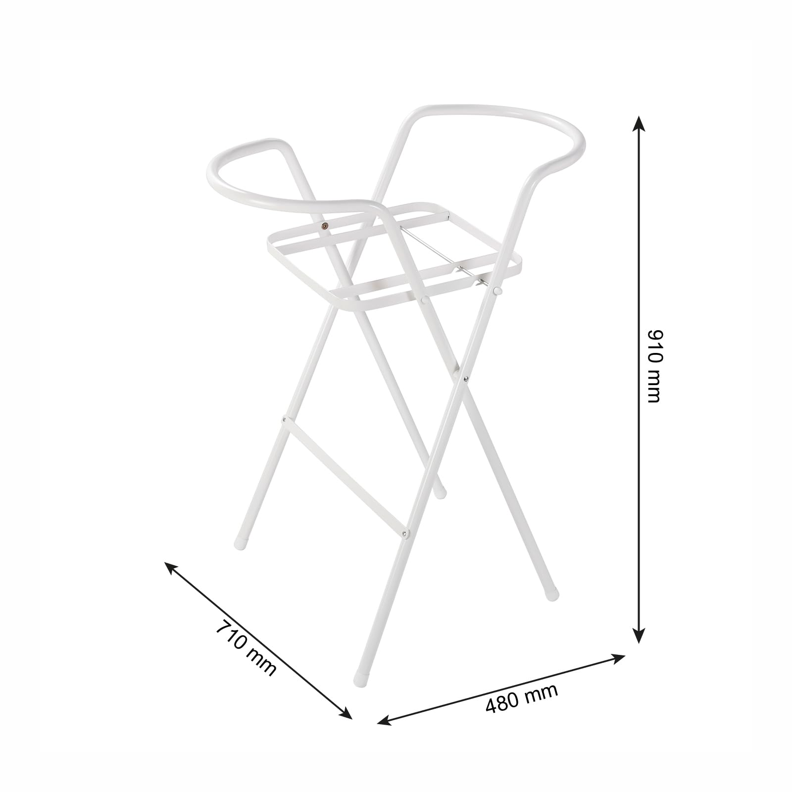 Rotho Babydesign TOP stojak do kąpieli dla niemowląt, składany, łatwy do przechowywania, idealny dla noworodków, od 0 lat do max. 25 kg, biały
