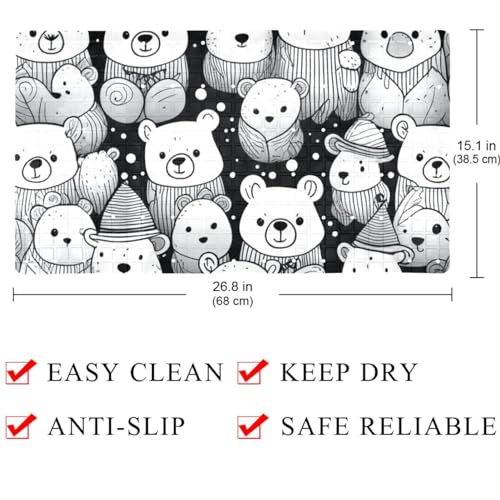 Tapis de bain antidérapant extra long absorbant l'eau à séchage rapide - 5