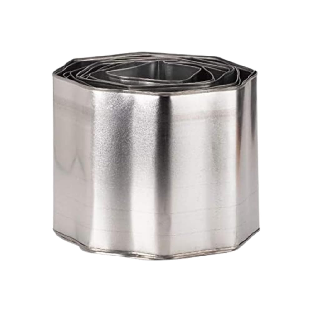 Bordo Per Aiuole In Metallo Garden Mile: Acciaio Zincato, Resistente A Ruggine E Acqua. 15 Cm X 3 M, Facile Da Installare. - 2