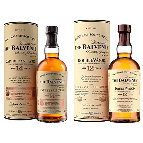 The Balvenie Whisky Caribbean Cask 70cl Double Wood 12 Años Whisky De Malta Escocés, 700ml The Balvenie Whisky Caribbean Cask 70cl Double Wood 12 Años Whisky De Malta Escocés, 700ml