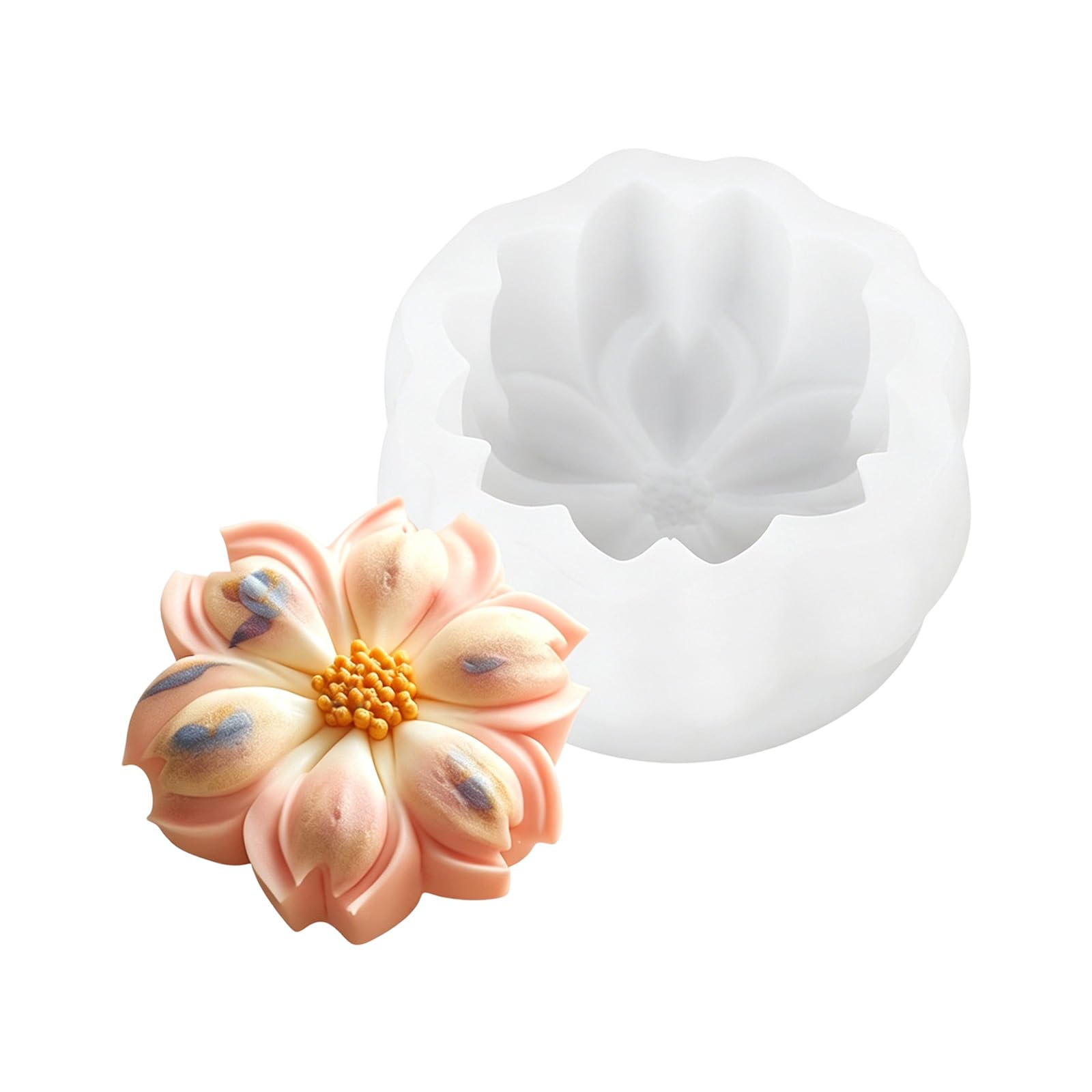 WGBOSMG Baking Molds for Making 3D Peach Blossom Cakes Chocolate Treats and Frozens Dessert Kitchen Tool Food Grade Elastomer Cast