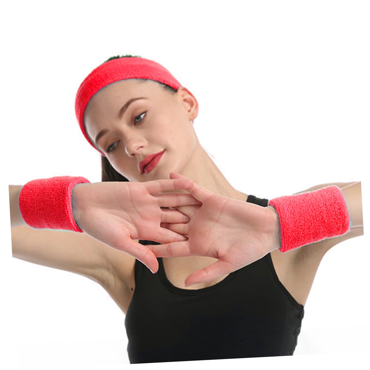 LAPYAPPE 2Pcs Sports Wristbands Breathable Sweat Absorbing Wrist Guards for Athletic Exercise Comfortable Elastic Wrist Support for Running Basketball and Fitness Activities