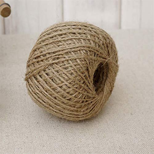 Bclla Zkenshan-Natural Jute Twine Woven 30cm/Roll Natural Hemp Rope DIY Label Hang Rope Wedding Home Accessories Twine Jute String Gardening Cord, Natural Jute Fiber
