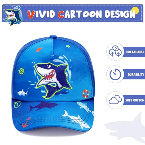 WAWSAM Kids Baseball Hat Toddler Boys Hat Toddler Trucker Hat Adjustable Snapback Cap for Boys 4-8 Years3