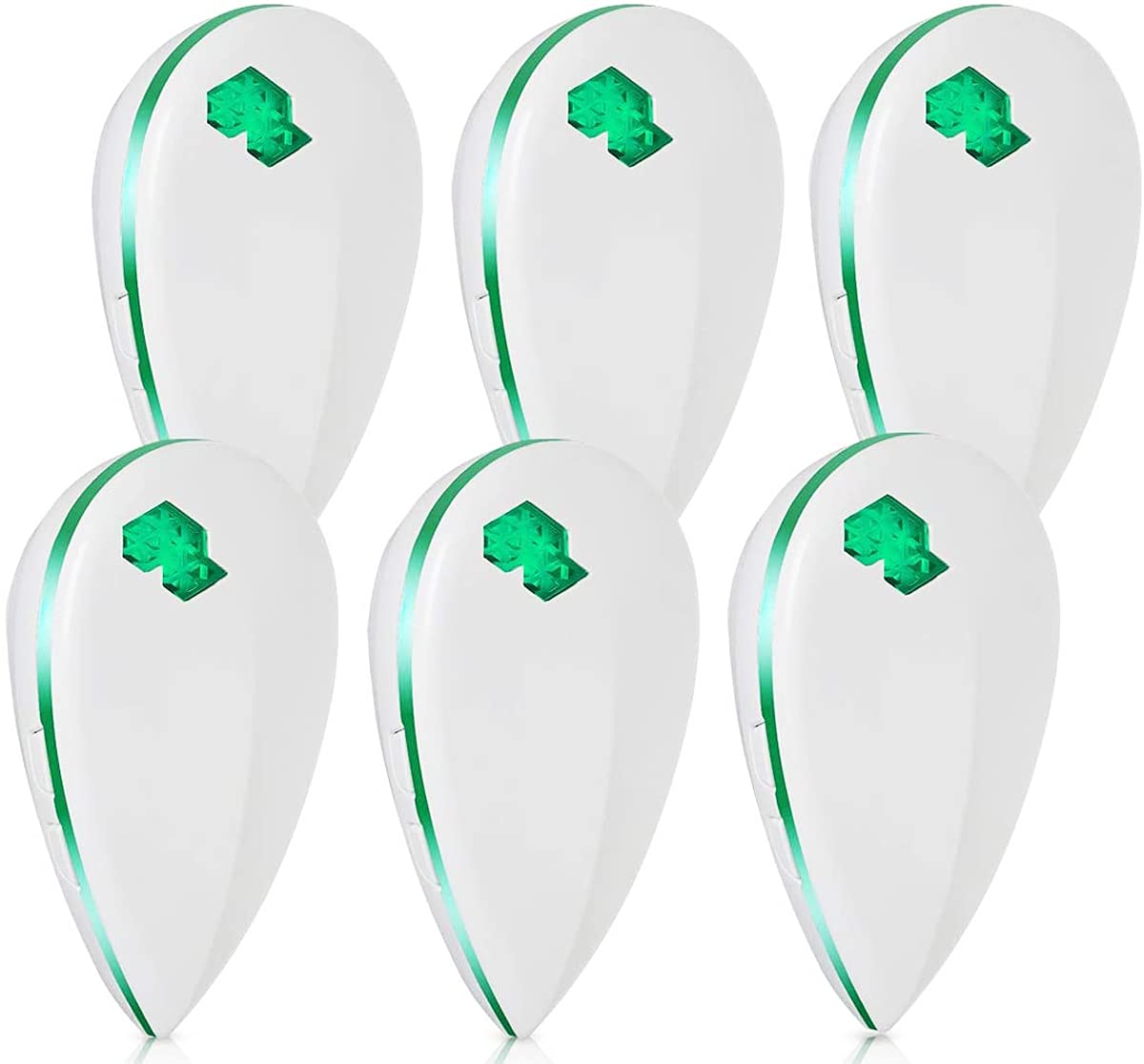 Repelente Ultrasónico de Plagas - 6 Pack Electrónico Repelente Mosquitos Ultrasónico 3 Modes Anti Cucarachas, Moscas,Antimosquitos,Ratones,Arañas,100% Inofensivo para Mascotas y Humanos