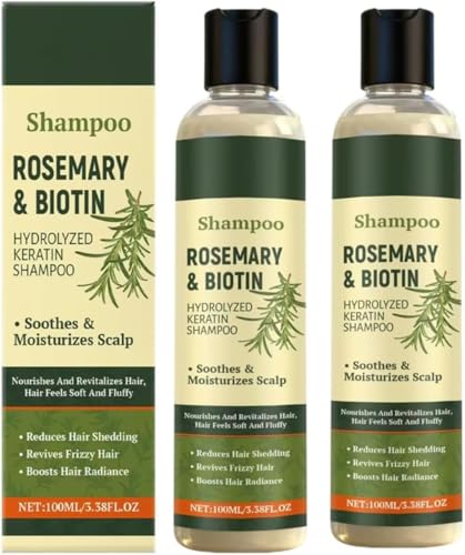 Shampooing au romarin enrichi en actifs pour réparer les cheveux secs et purifier le cuir chevelu