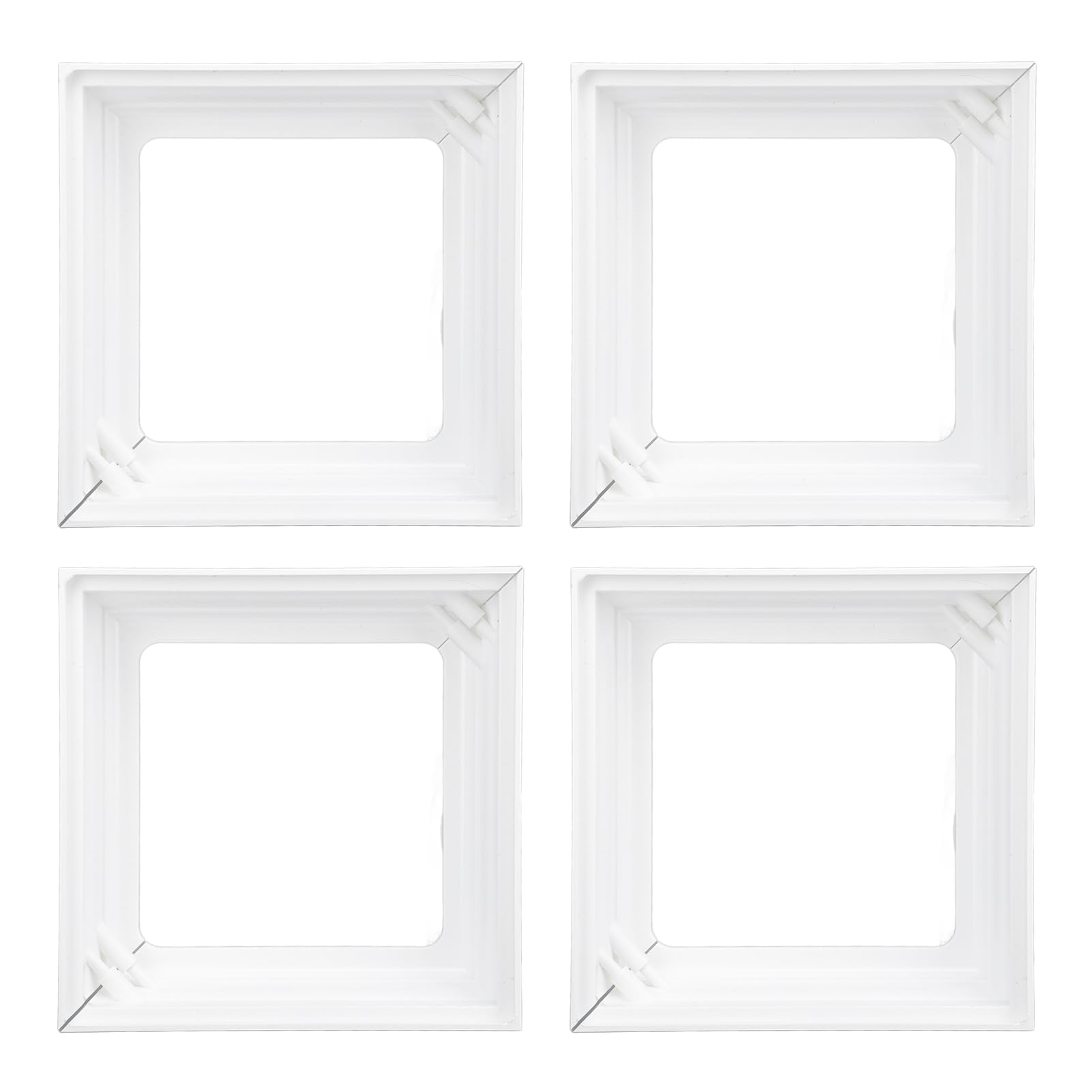 Bnineteenteam Faldones para Postes de Tipo Dividido, Fundas para Postes de PVC Blanco, Fácil Instalación para de 4x4, Cubiertas Duraderas para Cubiertas y Vallas, 4 Uds.