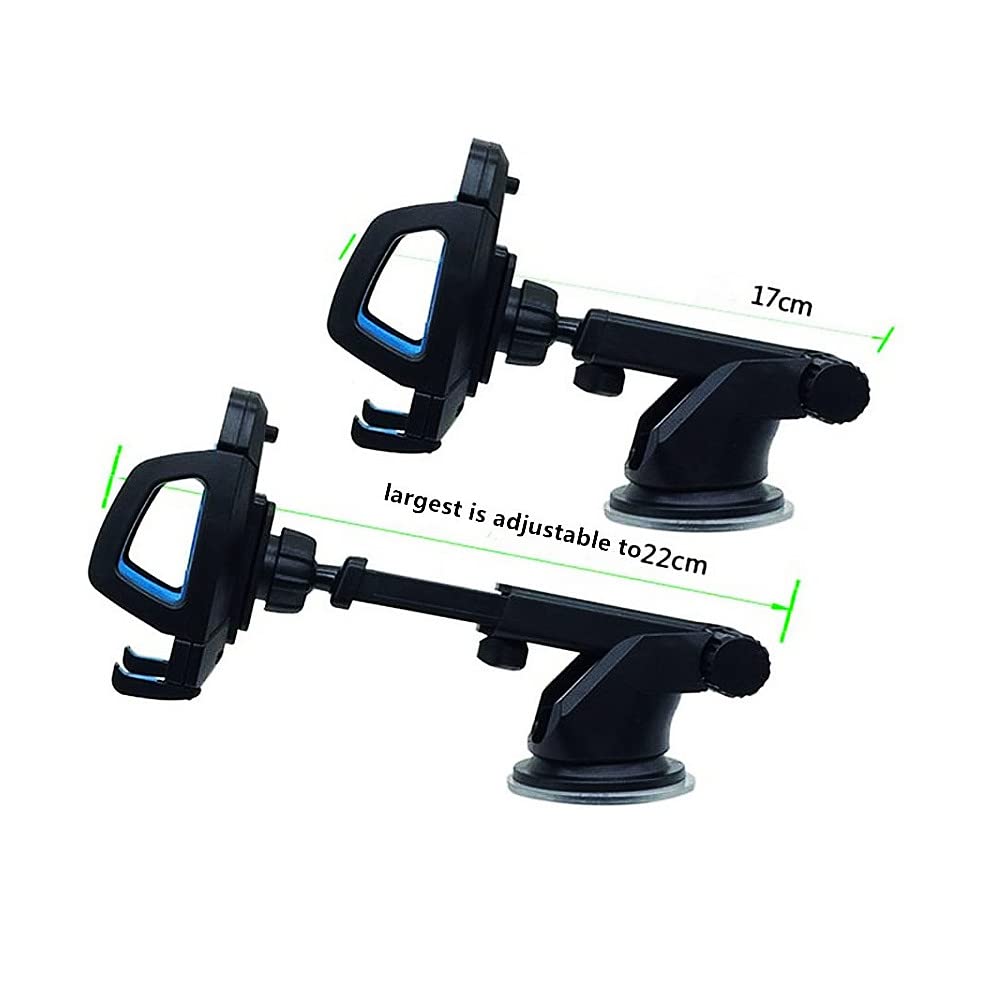 UNIKAMI Car Phone Holder Mount, 3-in-1 Universal Cell Phone Holder Car Air Vent Holder Dashboard Mount Windshield Mount for iPhone 12 11 X XR 7/7 Plus, Samsung Galaxy S9 LG Sony and More