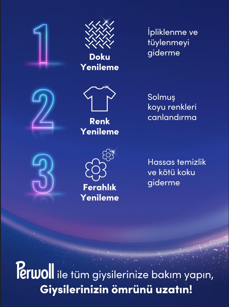 Perwoll Hassas Sıvı Çamaşır Deterjanı Yenileme&Çiçek Cazibesi Siyah 2,75 L
