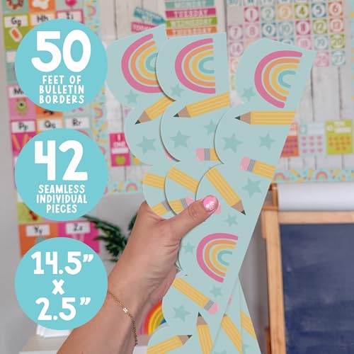 Bordures de tableau d'affichage 15m pour décoration de classe