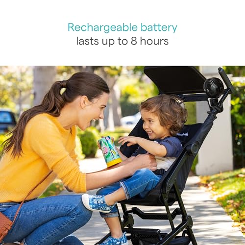 Image of Munchkin Stroller Fan, 4 Speed, Black with Multicolored LED Lights, Small (Pack of 12)