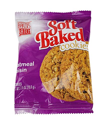 Baker's Batch Soft Baked Oatmeal Raisin Cookies- 2.5oz 60ct Bulk