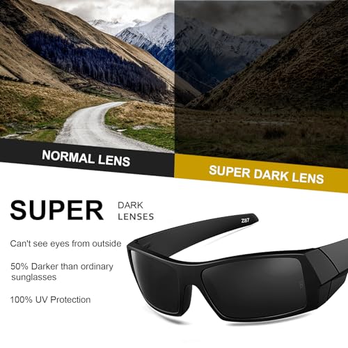 Image of WISTON Z87 Sunglasses Wrap Around Sunglasses for Men Rectangular Safety Glasses UV400 for Sport Working 8231