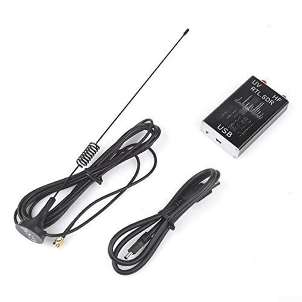 RTL-SDR R820T+8232 Ricevitore Sintonizzatore USB 100KHz-1.7GHz HF Full Con Antenna Frusta