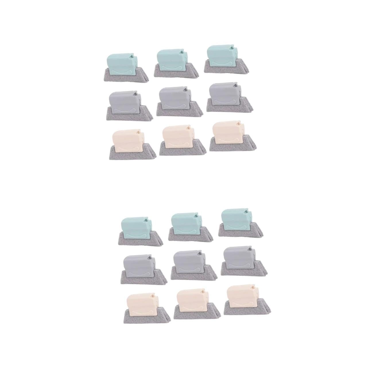 PACKOVE 2 Set Spazzole Per Fessure Finestre Spazzole Multifunzionali Per Scanalature E Facile E Spazi Stretti Materiale Resistente Con Antiscivolo Colori 9 Pezzi*2