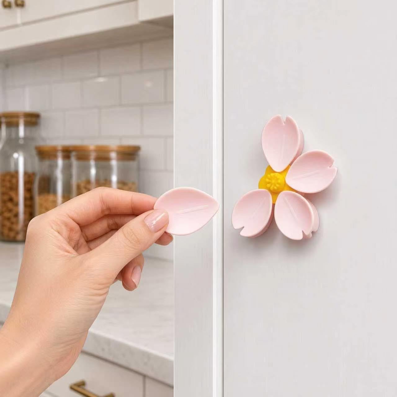 Cherry Blossom Fridge Magnet Clips 4-Pack
