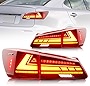 Archaic Tail Lights Assembly for 2005-2013 Lexus IS250/IS350/ISF Sedan Taill Lamp with Start UP Animation, Reverse Lights, LED DRL, Plug and Play, Pair