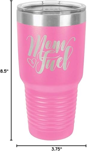 Miniatura 9 de MOM FUEL PINK Vaso de bebida de 30 oz con pajita Taza de viaje grabada con láser con citas divertidas Comparar con Yeti Rambler Idea de regalo