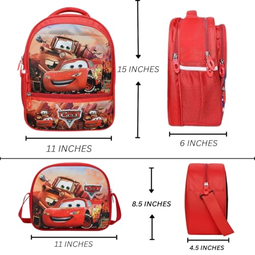 Image of Stylbase Waterproof School Bag with lunch bag combo for Boys and Girls Kids Bag with tiffin cover - Backpack Bag for Travelling for 5-7 Years 15 Inches