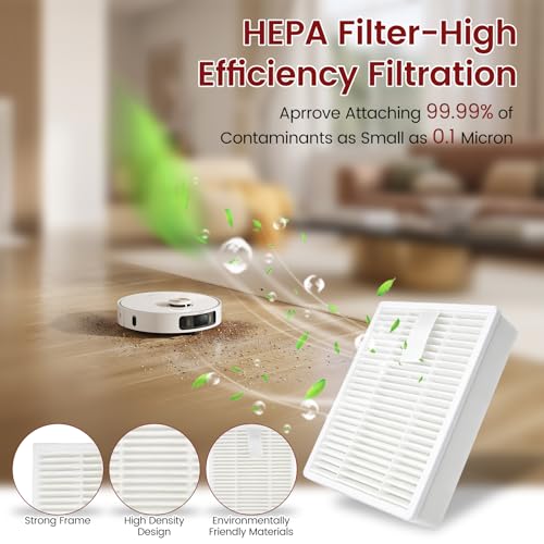 Image of 24 Pcs Accessories Kit for Roborock Q7 M5+,Q7 L5+ Robot Vacuum Cleaner, 1 Main Brush 4 Filters 4 mop Pads 6 Side Brushes 6 dust Bags