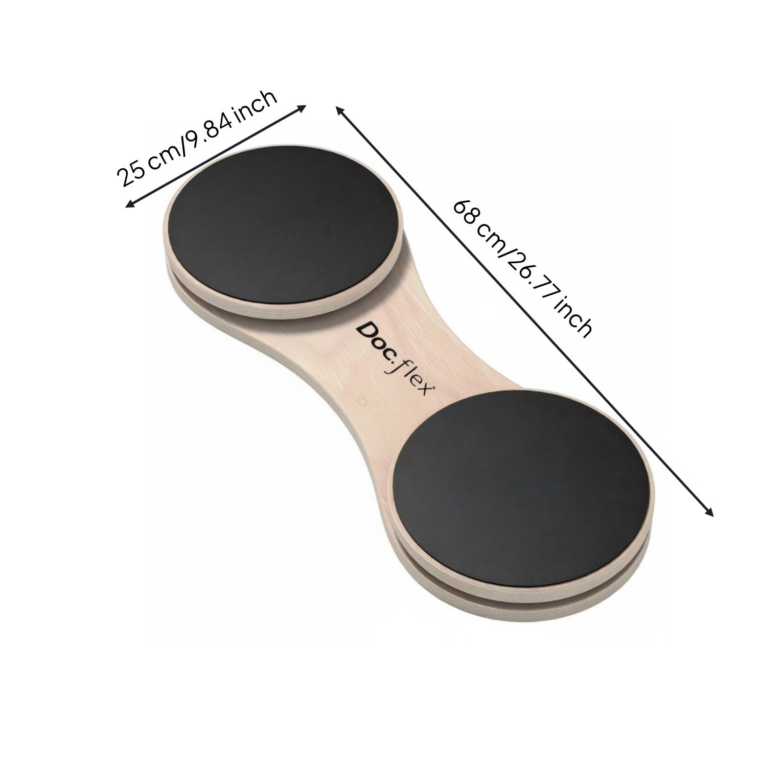 Gralara Training Balance Board Tavola Equilibrio Tennis Piattaforma Bilanciamento Pedana Stabilità Attrezzo Allenamento Legno con Superficie Antiscivolo