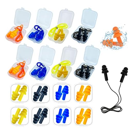 Ear Plugs for Sleeping,16 Pairs Noise Canceling Ear Plugs Soft Reusable Silicone Earplugs Waterproof Noise Reduction Earplugs for Concert,Swimming,Study,Loud Noise,Snoring