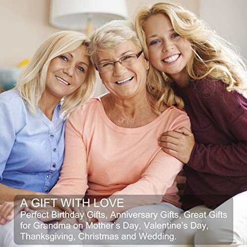 Four Generations Necklace for Great Grandma Gifts, Sterling Silver 4 Circle Infinity Necklaces for Women, Mom Gift, Mothers Day Jewelry, Grandmother Birthday Gifts from Grandchildren2