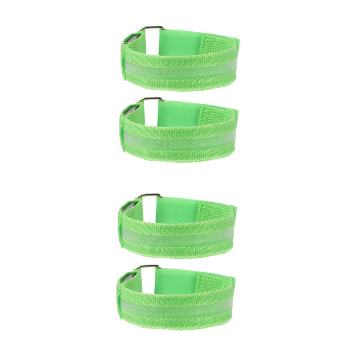 JOINPAYA 2sets LED Running Armbands Adjustable Glowing Bracelets for Night Safety Light Up Wristbands with Modes for Outdoor Activities and Parties 2pcs*2