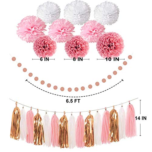 Oumuamua 732489456046 Pink Rose Gold Birthday Party Decorations Set thumb #4