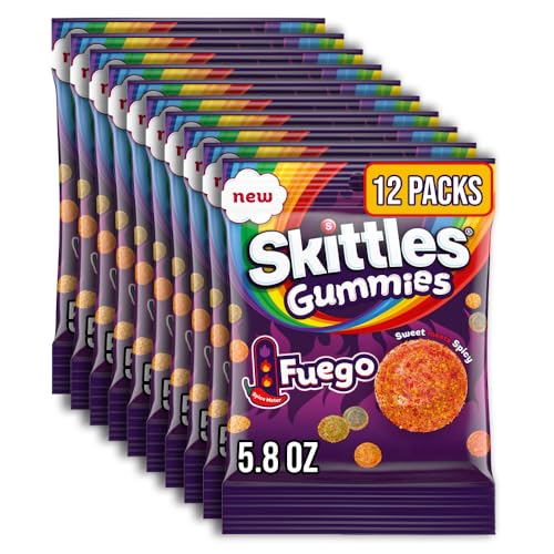 SKITTLES Gummies Fuego Sweet and Spicy Gummy Candy Bag 5.8 Oz Bulk 12 Pack - image 1