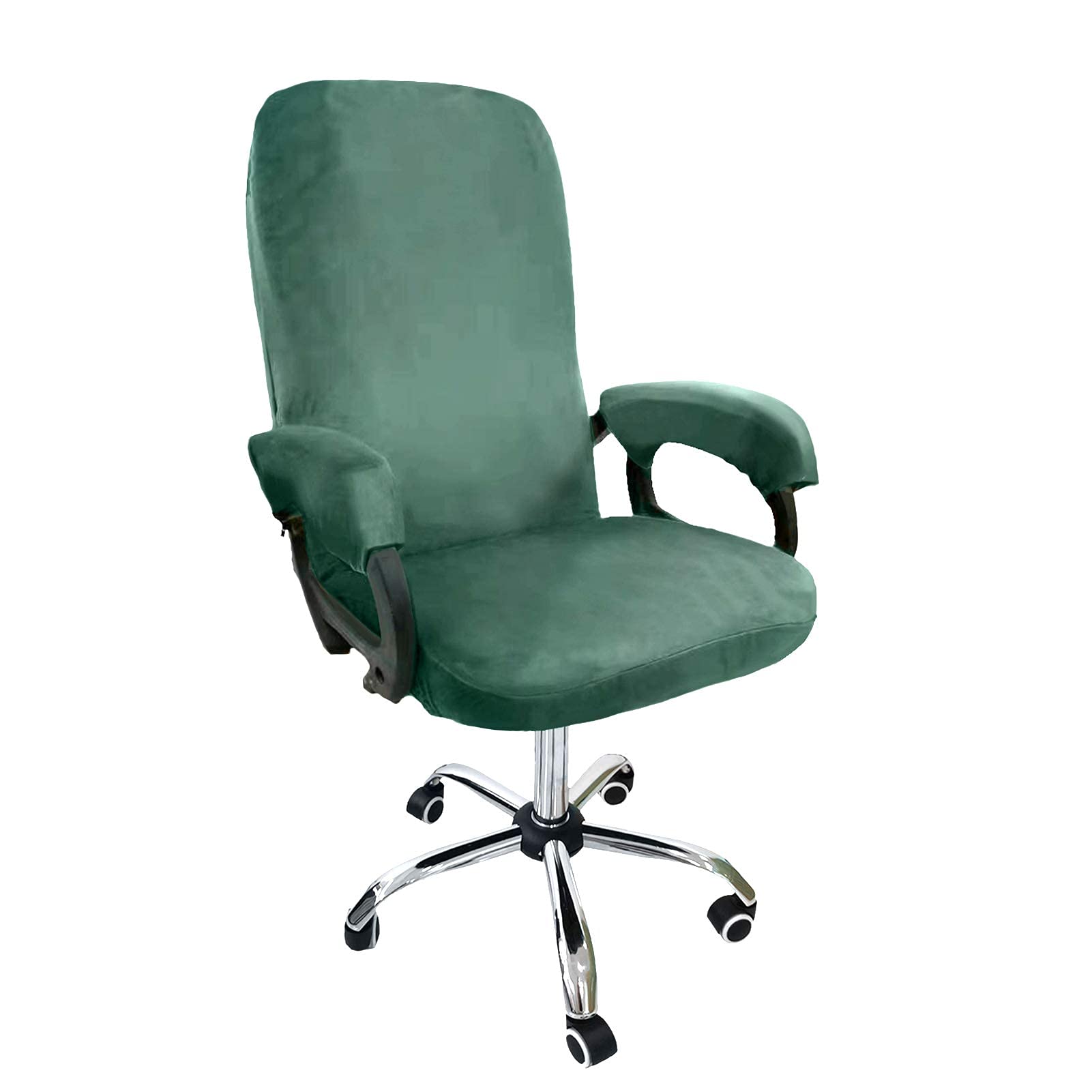 Coprisedia Da Ufficio In Jacquard Elasticizzato – Fodera Rimovibile Con Cerniera, Lavabile, Antiscivolo, Grigio, Taglia Larga - 3