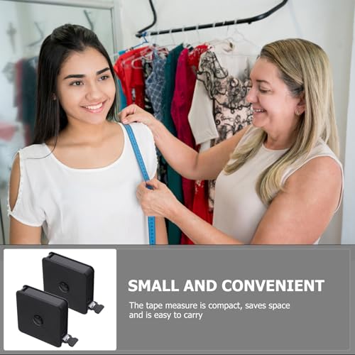 VALICLUD cinta métrica mini portátil 2m negra pack 2 miniatura 4