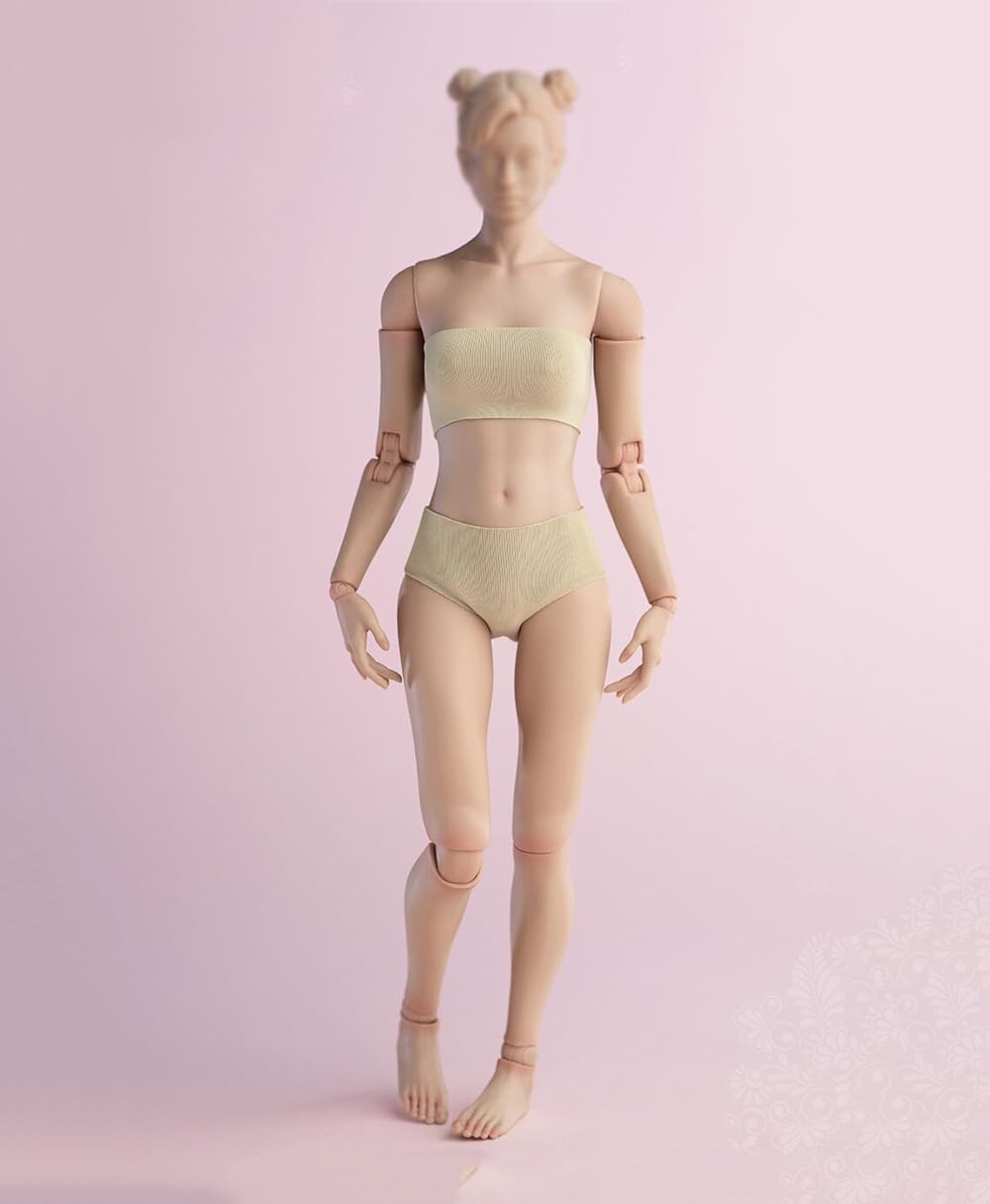 1/6 Scale Female Body,12inch Worldbox Female Joint Flexible Pale Suntan Skin Action Figure Body Collection (Pale Skin, Muscler Version)