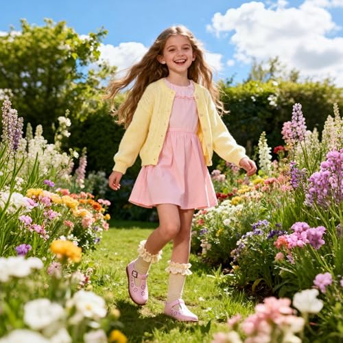 Image of Felix & Flora Toddler Little Girl Mary Jane Dress Shoes - Ballet Flats for Girl Party School Shoes