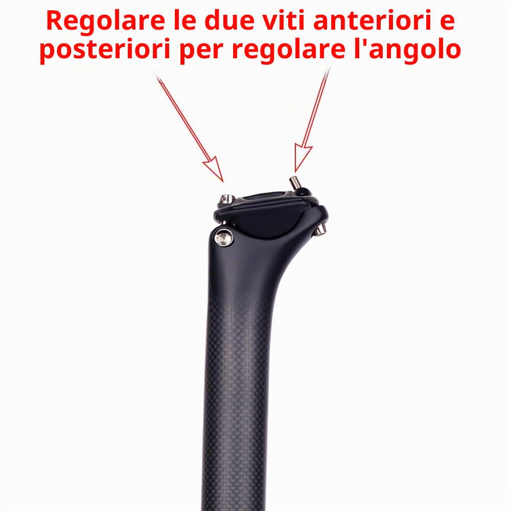 ESEN SP 3k Fibra di Carbonio 27.2/31.6mm*350/400mm Ciclismo Reggisella per Bicicletta Mountain/Road Bike BMX Reggisella Reggisella Sottosella