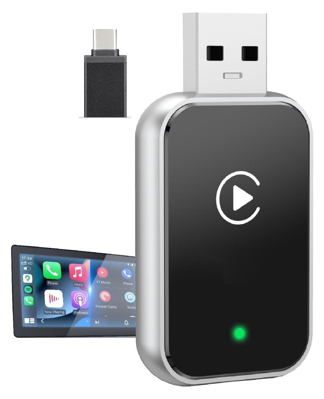 Wireless CarPlay & Android Auto Adapter for Cars, Support iPhone & Android, Convert Wired CarPlay/Android Auto to Wireless, Fast Auto Connect, Support Navigation, Music, Calls & More-image-39